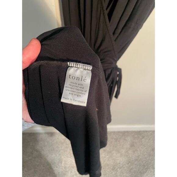 Tonlé Lotus Wrap Dress in Black Ethically Made - Picture 11 of 11